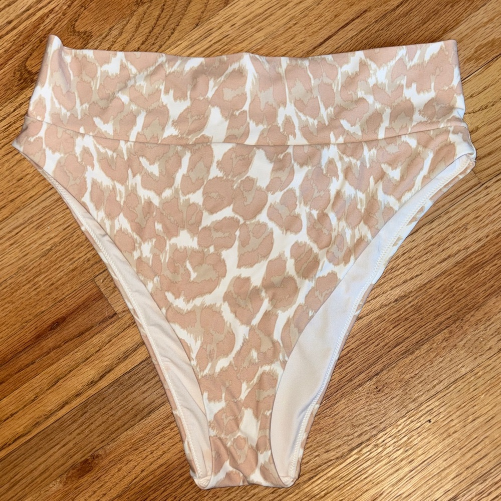 Aerie large swim suit bottoms - has a stain inside and White bikini Bottoms